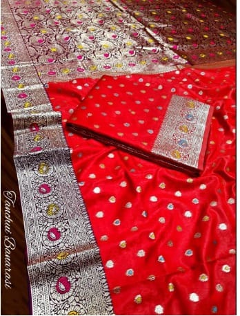 Premium Dual Tone Mina Work Tanchui Banarashi