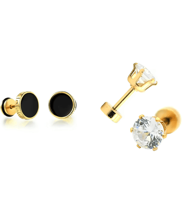 Stylish Men’s Stainless Steel Earring Set | Trendy Stud & Hoop Combo | Anti-Tarnish, Lightweight & Comfortable