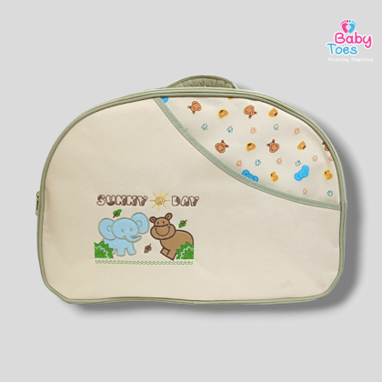 Mother Bag/ Diaper Bag With Diaper Mat-Cream