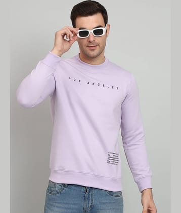 OGEN Cotton Blend Round Neck Men's Sweatshirt - Lavender ( Pack of 1 )