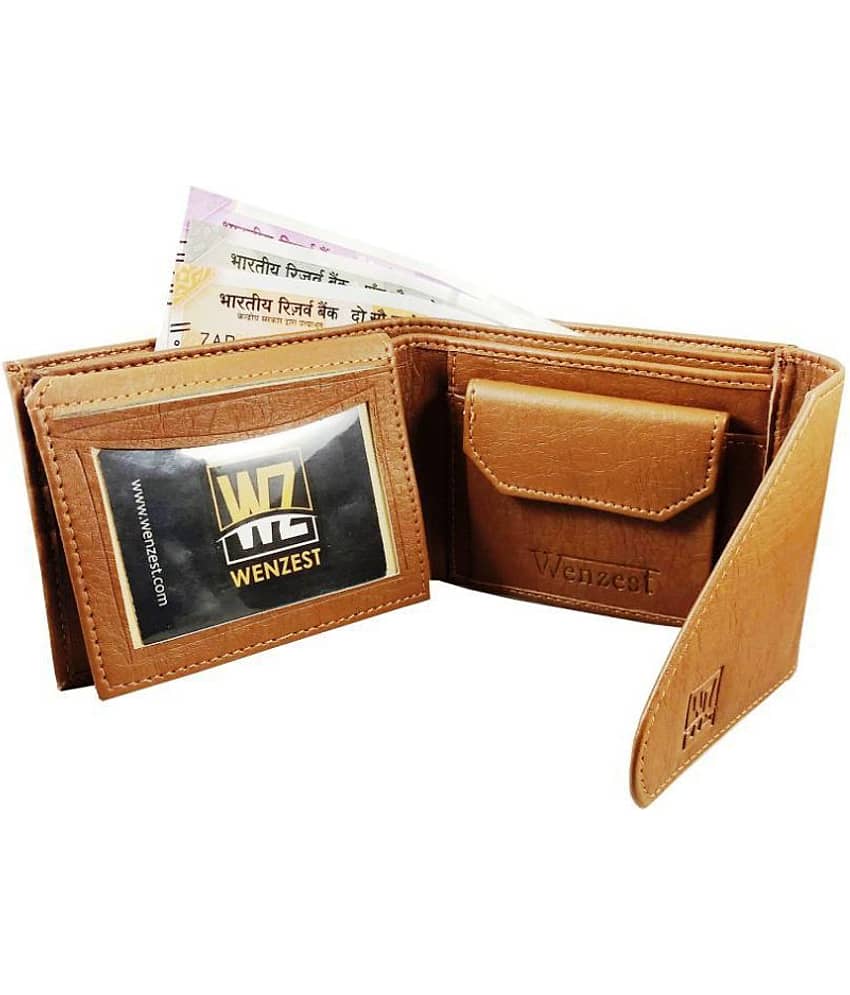 WENZEST PU Tan Formal Short Wallet
