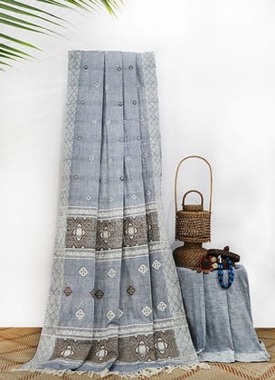 Beautiful Eri x Eri Silk Saree