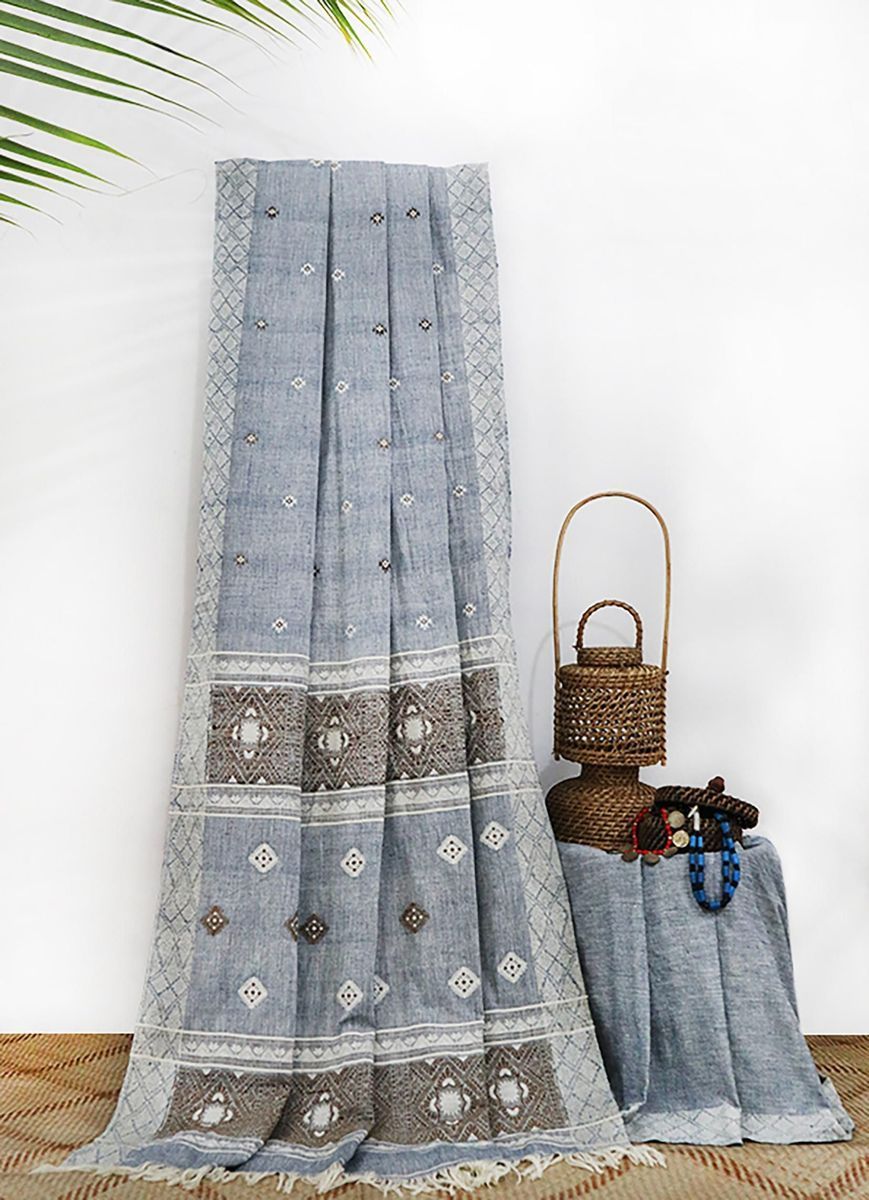 Beautiful Eri x Eri Silk Saree