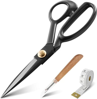 Gemsy Black Blade Scissor With Big Seam Ripper and Tape Combo