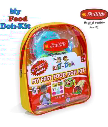 MY FAST FOOD DOH KIT| Creative Kit for Kids| Pack includes 8 colorful doh boxes| Play Dough Clay Set| DIY Toys| Safe & Non-Sticky| DIY Colorful Doh| Play Dough Set for Kids Boys Girls| Play Doh Kit for Kids with moulds| Dough KitRecommended  3+ age group