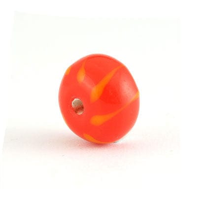 Beadwaala Handmade Fancy Lampwork Glass For Jewelry Making. (Roundel) SFL-353-Per Packet 25 Pcs / 10X18 MM