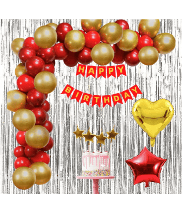 Jolly Party   Golden & Red Happy Birthday Combo