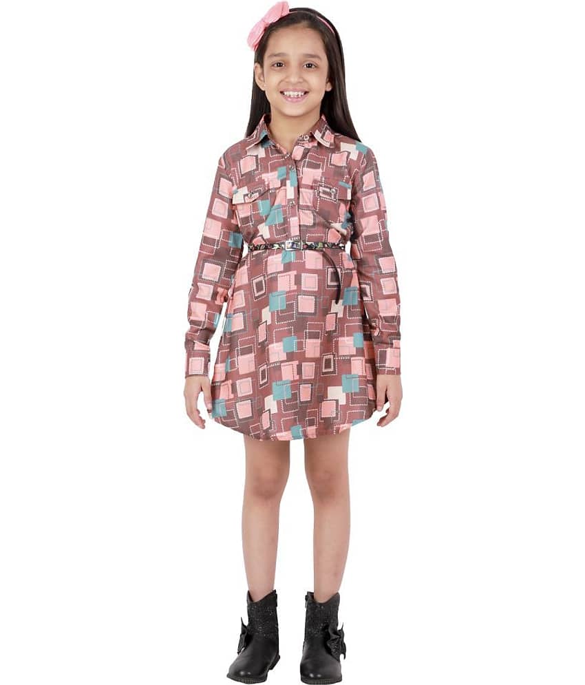 Kids Cave Crepe A-line For Girls ( Pack of 1 , Multi )