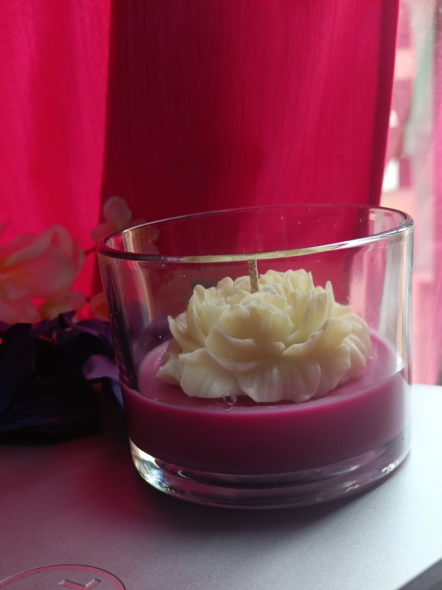 SHREE Scented Candles Peony Glass Jar Scented Candle