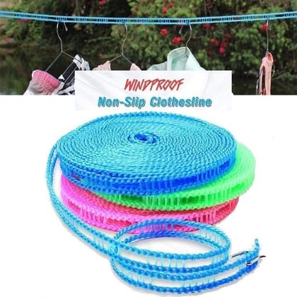 Non Slip Cloth Rope (5 Meter) (Multicolour) ( Set Of 2 Pcs )