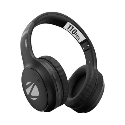 ZEBRONICS AEON Over Ear Wireless Headphone with 110h Battery Backup, Supports Bluetooth & AUX, Gaming Mode, ENC, Dual Pairing, Rapid Charging (Black) ZEBRONICS AEON Over Ear Wireless Headphone with 110h Battery Backup, Supports Bluetooth & AUX, Gaming Mo