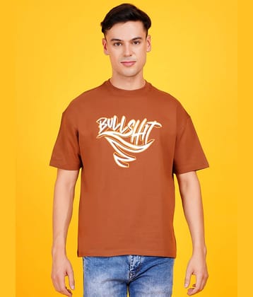 DAFABFIT Cotton Blend Oversized Fit Printed Half Sleeves Men's T-Shirt - Grey ( Pack of 1 )