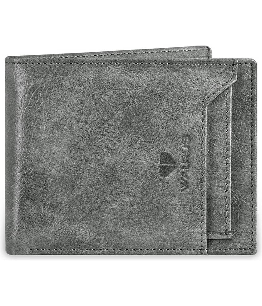 Walrus Light Grey Faux Leather Men's RFID Wallet ( Pack of 1 )