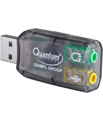 Quantum QHM 623 3D Virtual 5.1 USB Sound Card - USB to Headphone and mic splitter