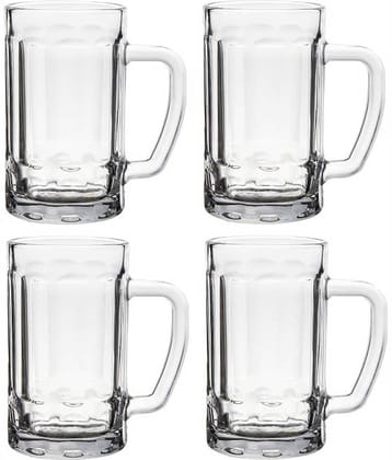 Afast Beer Mug Glasses Set,  400 ML - (Pack Of 4)