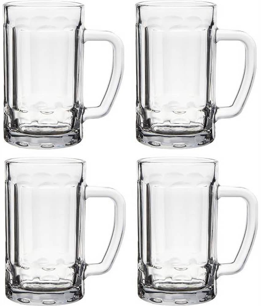 Afast Beer Mug Glasses Set,  400 ML - (Pack Of 4)