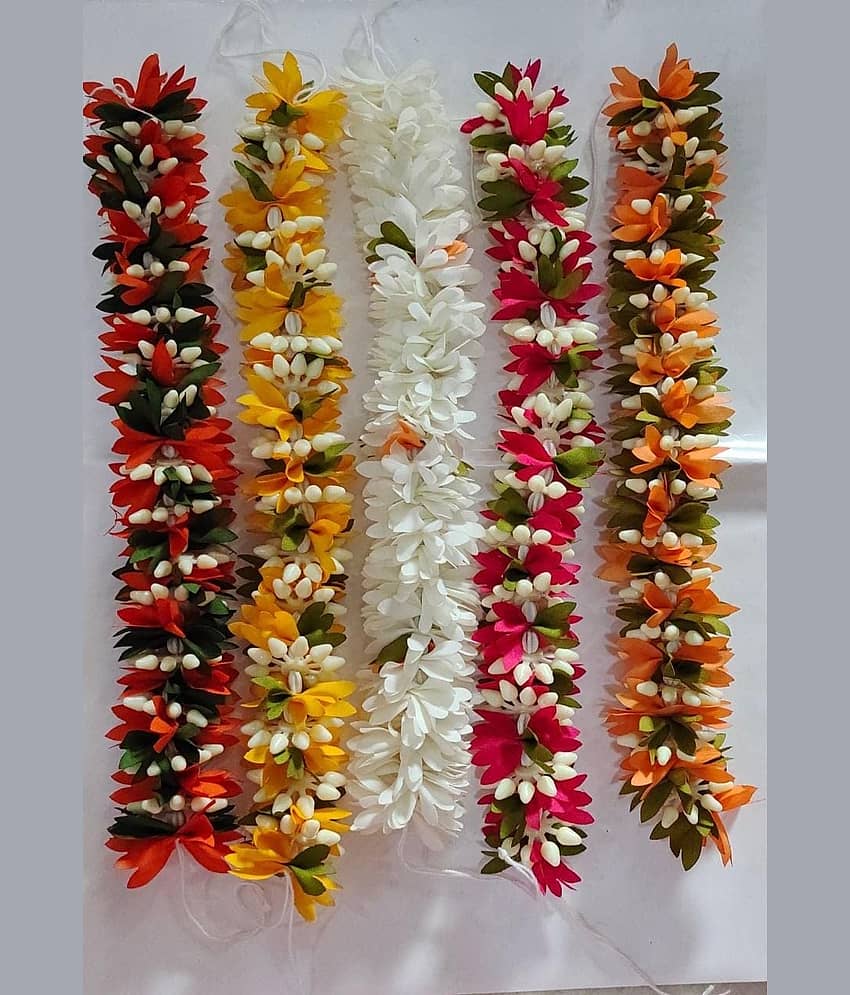 Artificial Jasmine Flower Bunch Multicolor (Pack of 5)