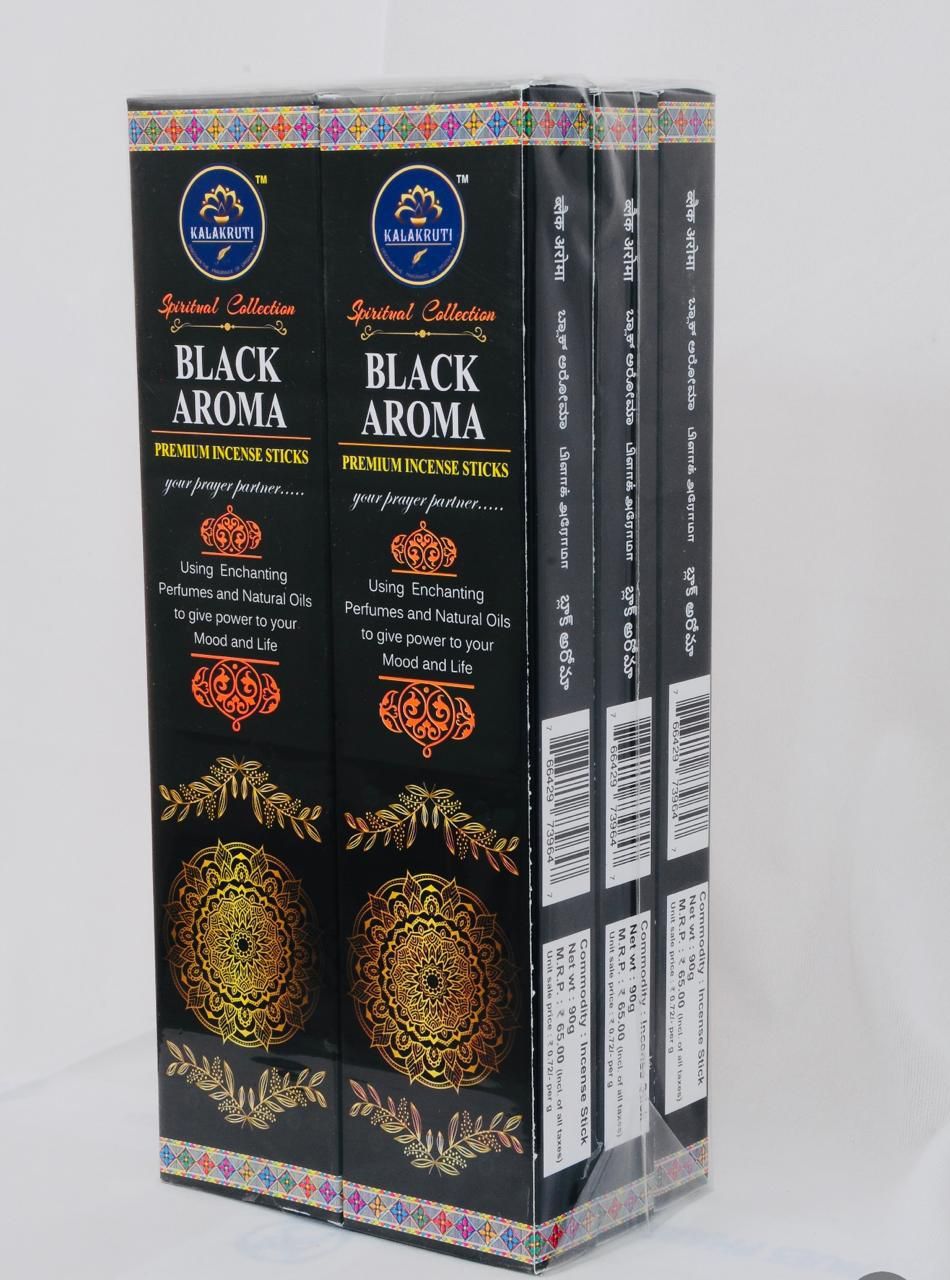 Black Aroma  Incense Sticks 6 pcs