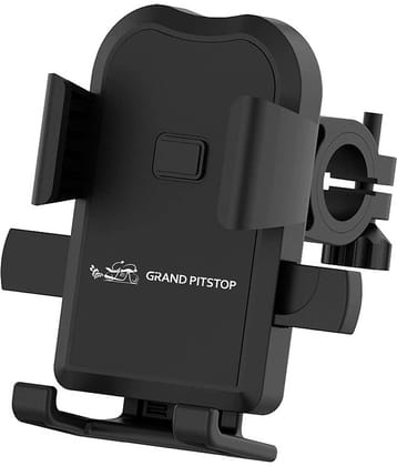 GRAND PITSTOP® Cool Grip B1 Bike Handle Bar Mobile Holder - One Click Locking - Black