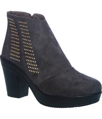 KHADIM Gray Ankle Length Bootie Boots