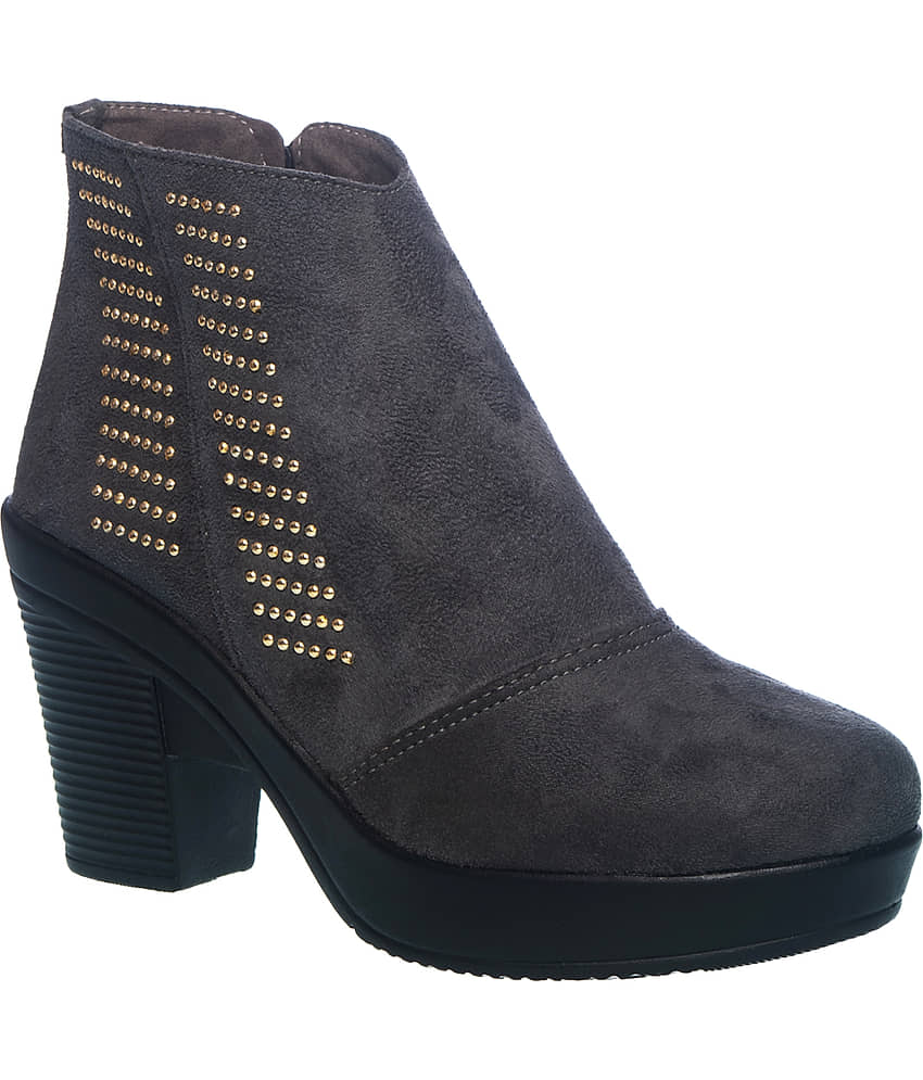 KHADIM Gray Ankle Length Bootie Boots