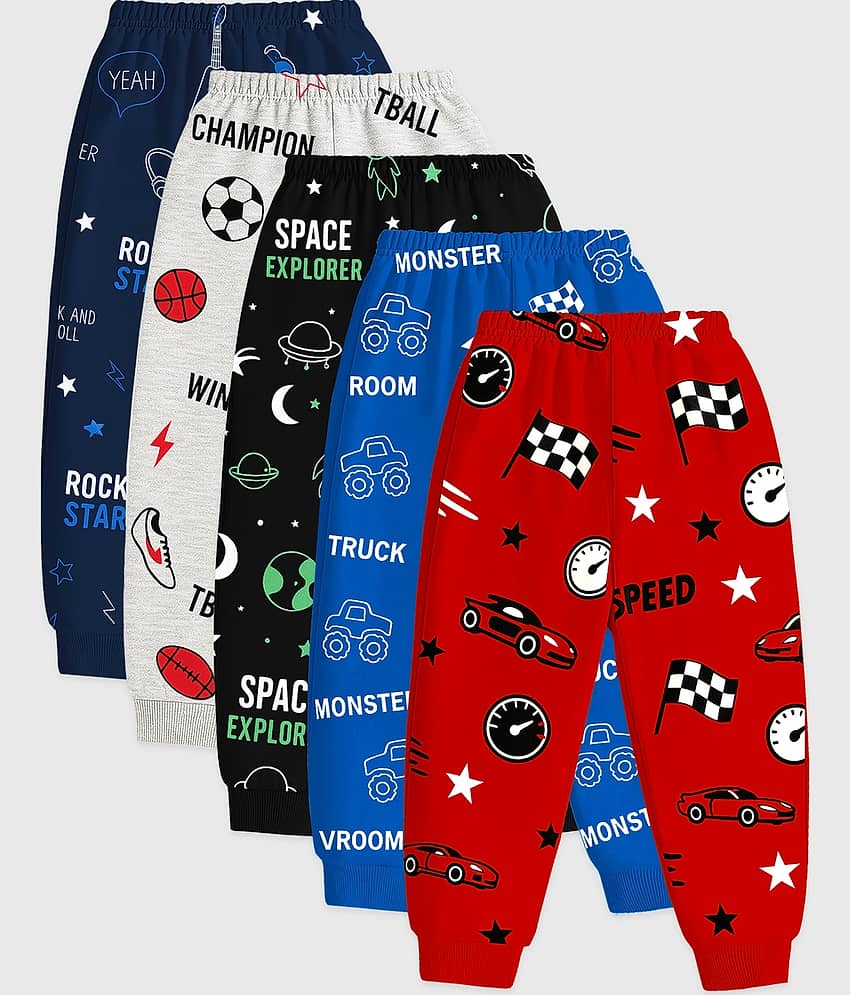 Kuchipoo Pack of 5 Boys Cotton Blend Trackpant ( Multicolor 6 )
