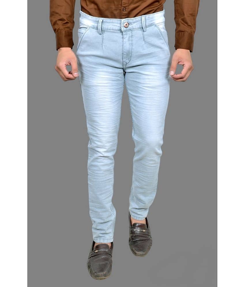 MOUDLIN - Light Blue Denim Slim Fit Men's Jeans ( Pack of 1 )
