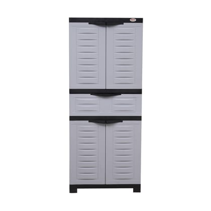 Supreme Furniture Fusion 02 MDR-1 Multipurpose, Waterproof with Cabinets & 1 Drawer Made by 100% Virgin Plastic Cupboard/Almirah for Home (Full Size,(Do It Yourself)