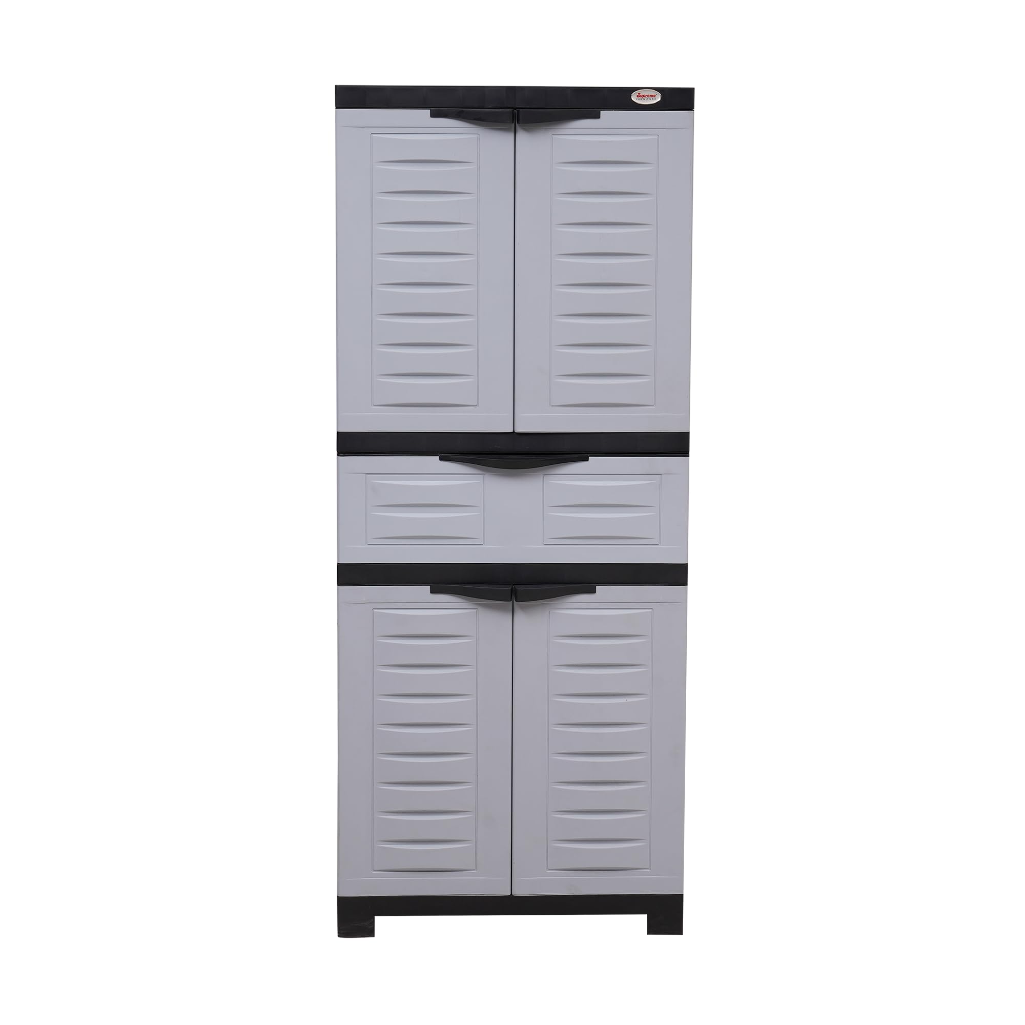 Supreme Furniture Fusion 02 MDR-1 Multipurpose, Waterproof with Cabinets & 1 Drawer Made by 100% Virgin Plastic Cupboard/Almirah for Home (Full Size,(Do It Yourself)