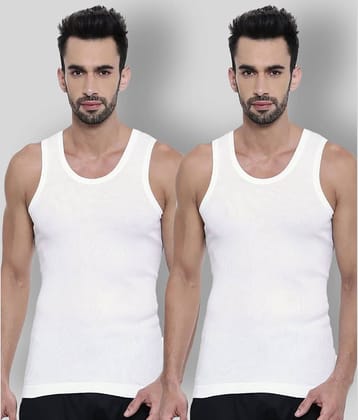 Dixcy Scott - White Cotton Men's Vest ( Pack of 2 )
