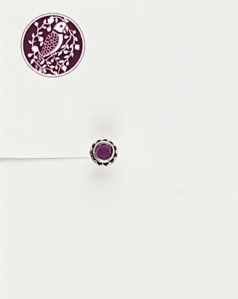 Ruby Dusk Pink Stone Nose Pin