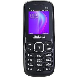 Habibi 312 (Dual Sim, 1.8 Inch Inch Display, 1100 mAh Battery, Black)