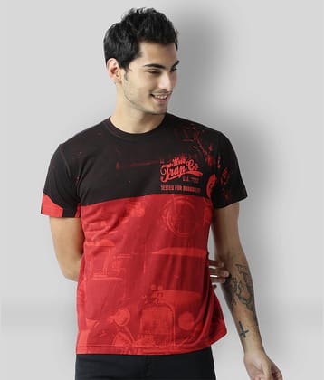 Huetrap Pack of 1 Cotton Regular Fit Men's T-Shirt ( Red )