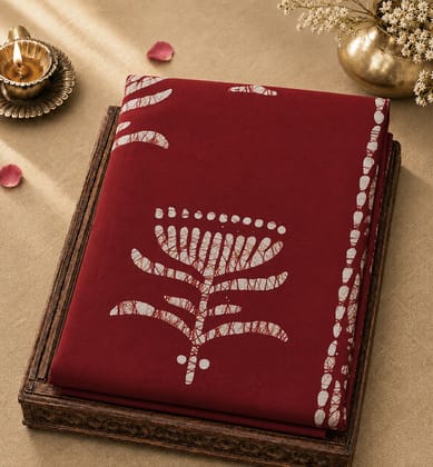 Handcrafted Batik Cotton Handblock Saree