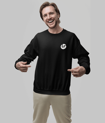 LAMATE Polyester Round Neck Men's Sweatshirt - Black ( Pack of 1 )