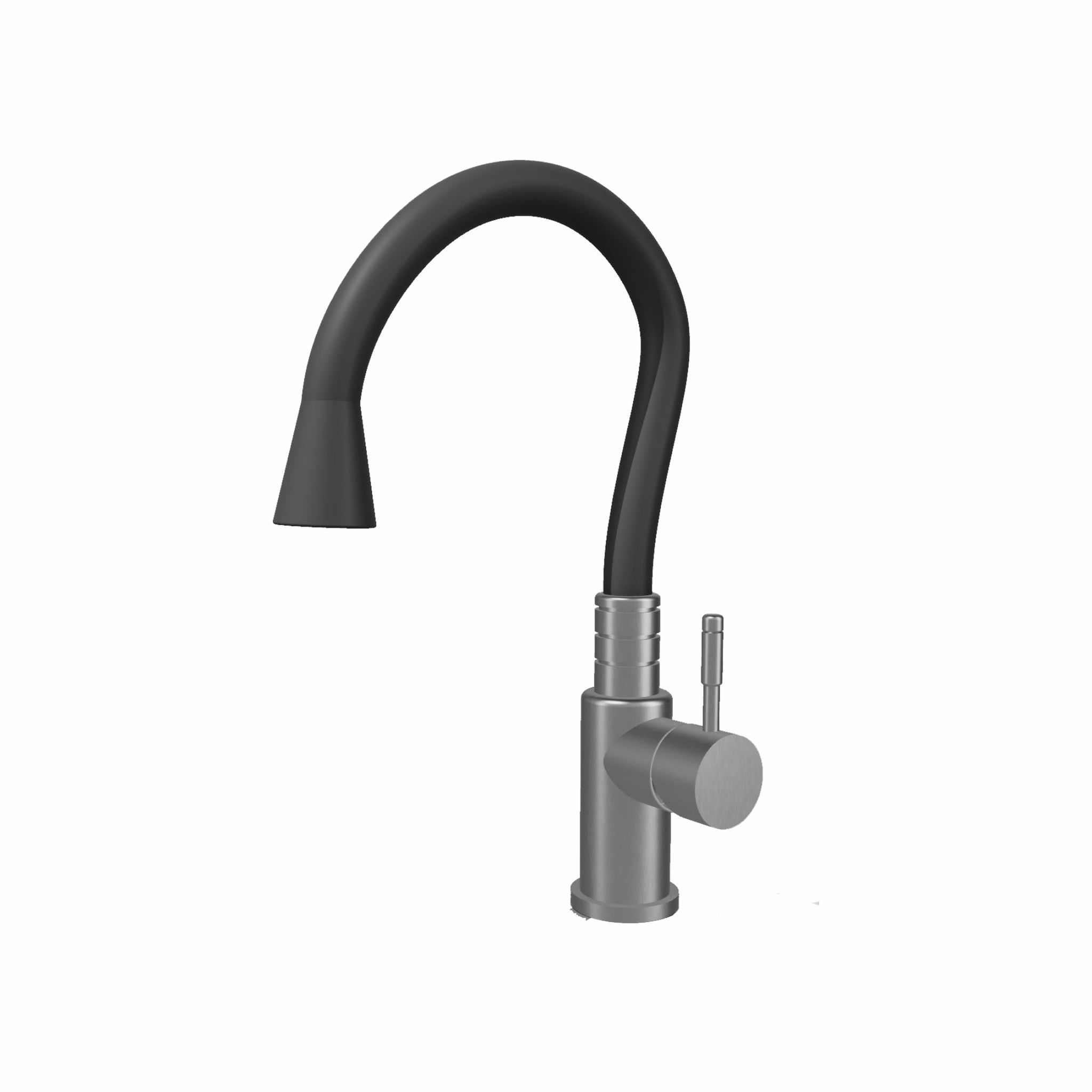 Stainless Steel with flexible neck Kitchen Faucet with Hot and Cold Mixer - KF-104SSSDF
