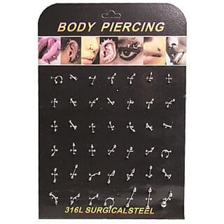 Mumbai Tattoo Body Piercing Chart - Silver