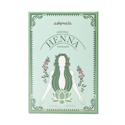 Ashpveda Organic Henna Powder for Natural Hair Coloring and Conditioning 100g