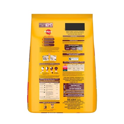 Pedigree Meat &amp; Rice Adult Dry Dog Food 20kg