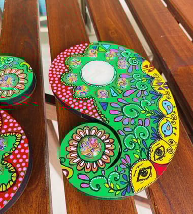 Paisley Candle Holder - Green