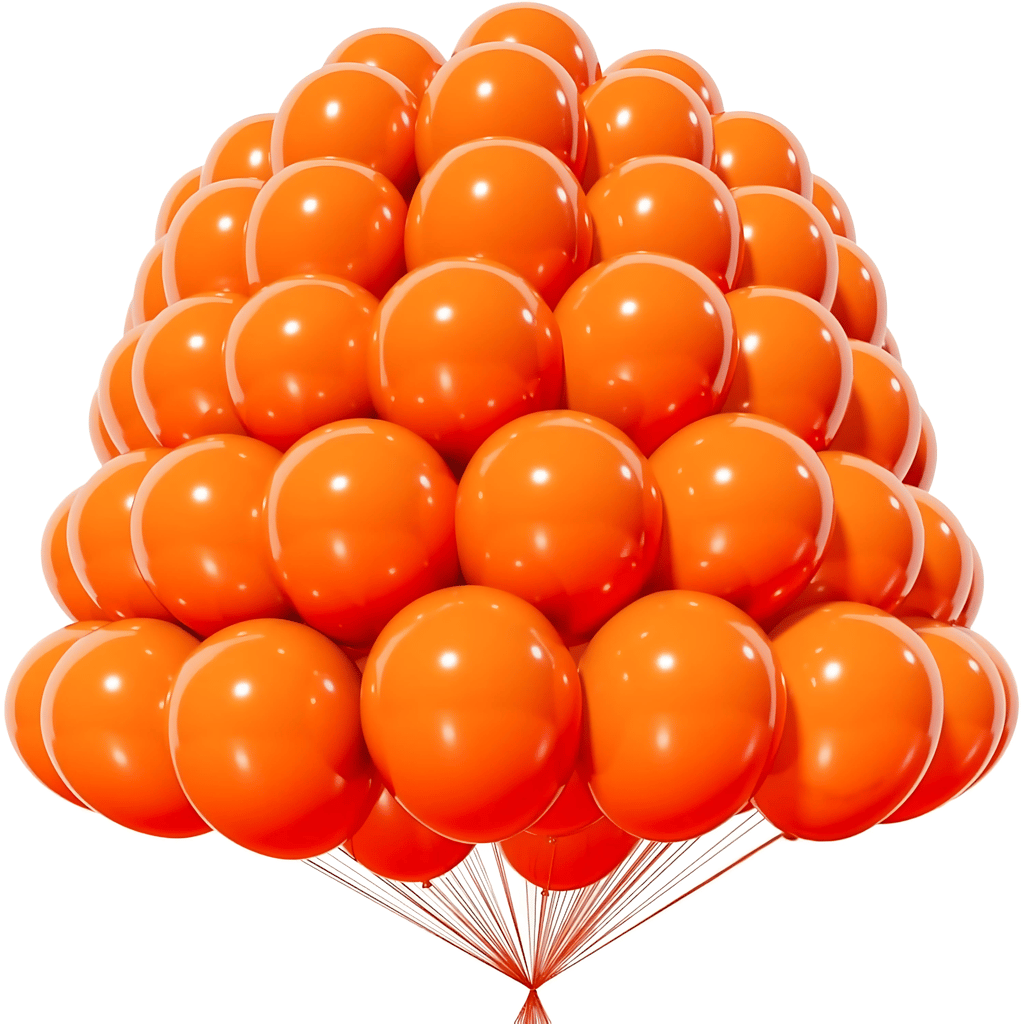 Orange Latex Balloons 10" - 50PC - Party and Festive Needs | Buy online on ZillyBuy