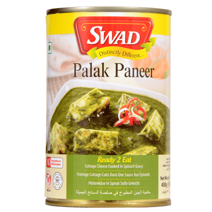 Swad Ready to Cook and EatPalak Paneer Instant Mix Vegetarian Heat & Eat with No Added Preservative - 450 Grams (Pack of 3)