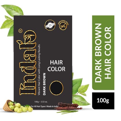 Indalo Ammonia-Free Dark Brown Hair Color for Your Best Look - 100g