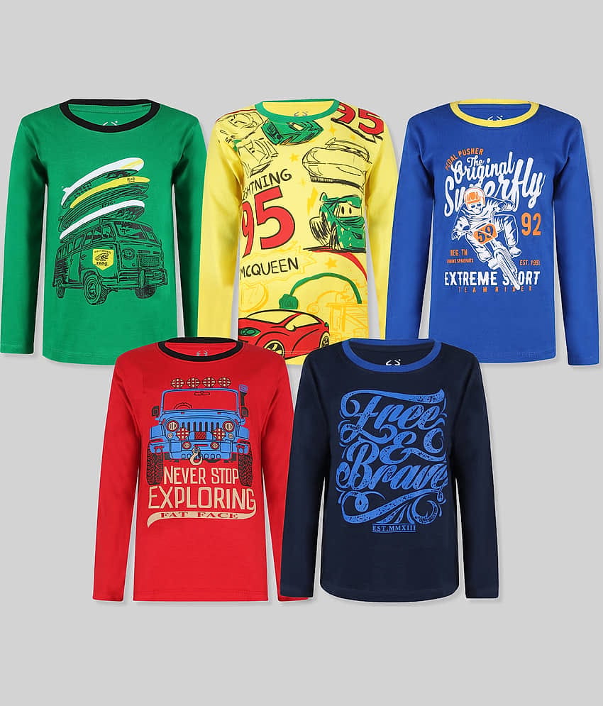 E1K Pack of 1 Boys Cotton T-Shirt ( Multicolor )