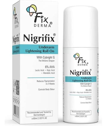 Fixderma Nigrifix Underarm Lightening Under Arm Roll On for Men & Women 60 ml, (Pack of 1)