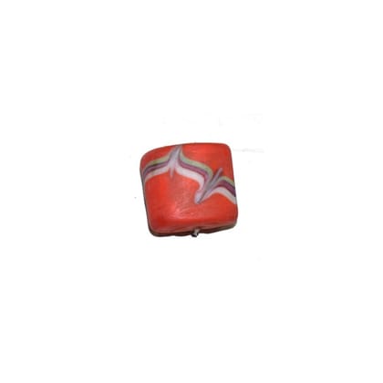 Beadwaala Handmade Fancy Lampwork Glass Beads For Jewelry Making. (Flat Square) SFL-181-Per Packet 25 Pcs / 15X8 MM