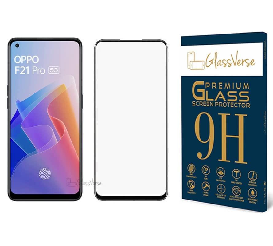 GlassVerse Anti-Shatter Tempered Glass For Oppo F21 Pro 5G Smartphone (Pack of 1) With Free Installation Kit Full Screen Coverage If Received Damaged-6.43 Inch GlassVerse Anti-Shatter Tempered Glass For Oppo F21 Pro 5G Smartphone (Pack of 1) With Free In