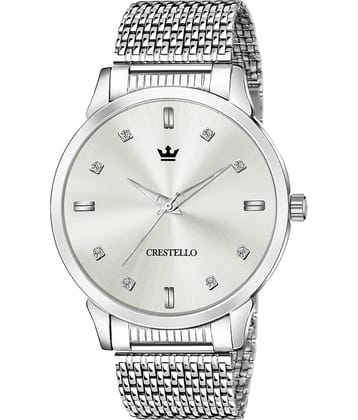 Crestello Silver Metal Analog Men's Watch