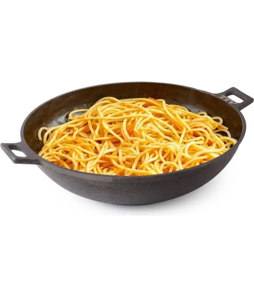 The Indus Valley Cast Iron Deep Kadhai 3.36 mm ( 3.2 ) L