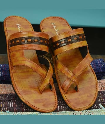 John Karsun - Tan  Synthetic Thong Flip Flop